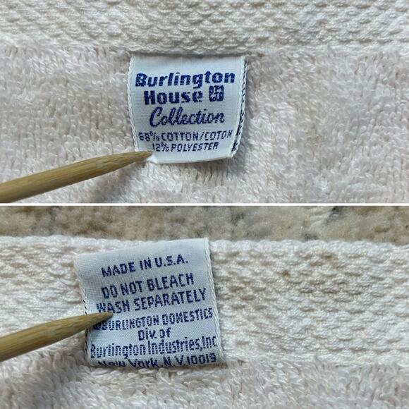 Vintage 70s Burlington House Mountain Scene Plush Bath Towel & Washcloth Set - Picture 2 of 9